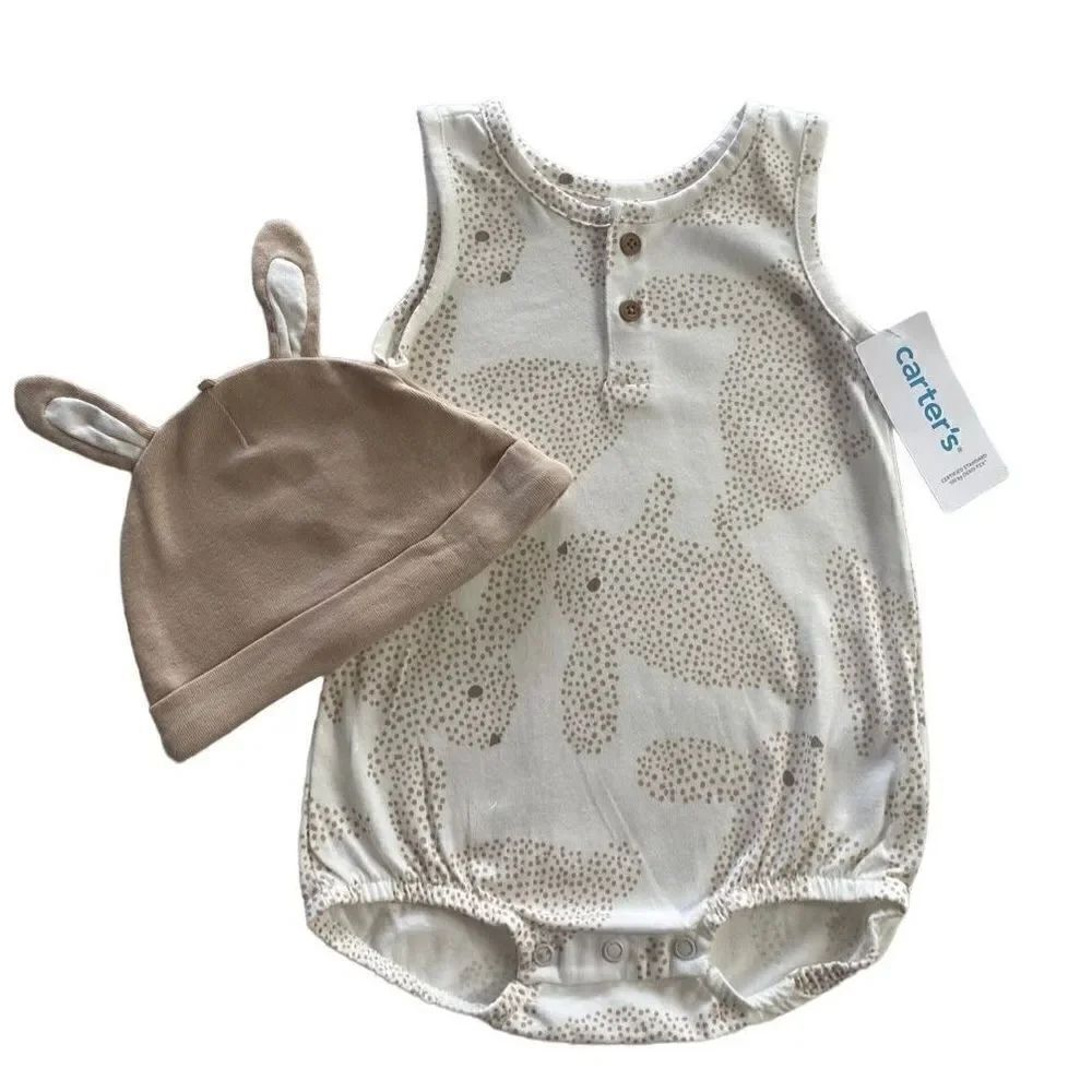 CARTER’S 12M 2Piece Bunny Bodysuit and Matching Bunny Hat